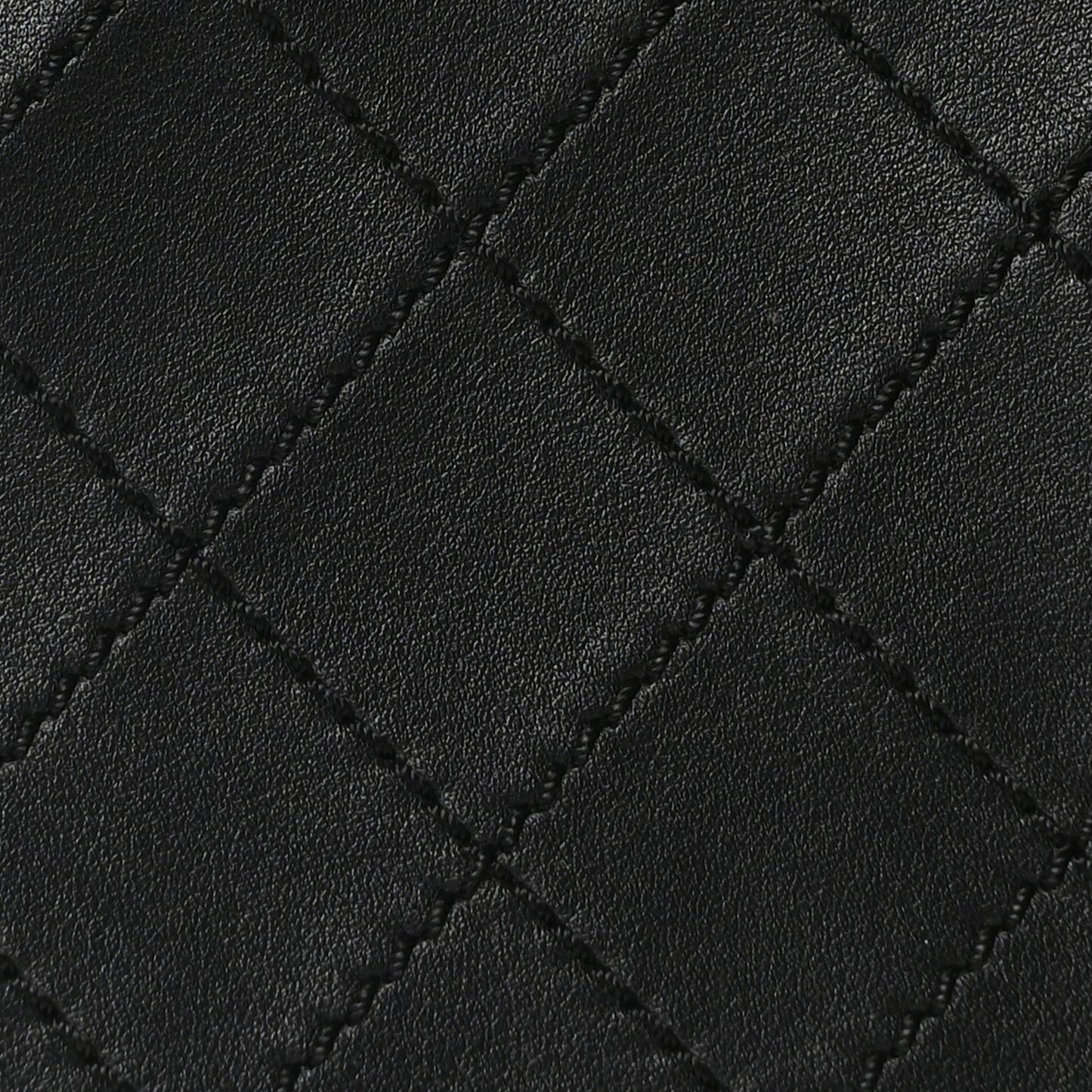 Calfskin Stitched Large Shopping Tote Black