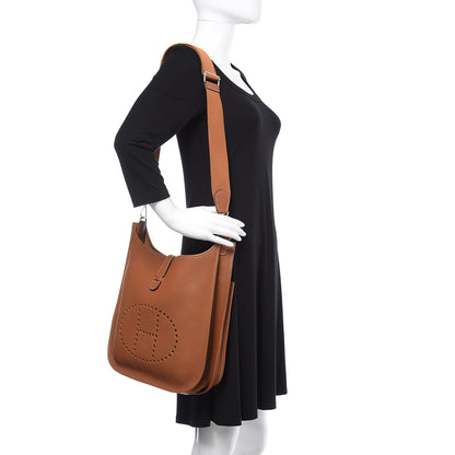 Hermes Taurillon Clemence Evelyne III GM Gold 2 of 10