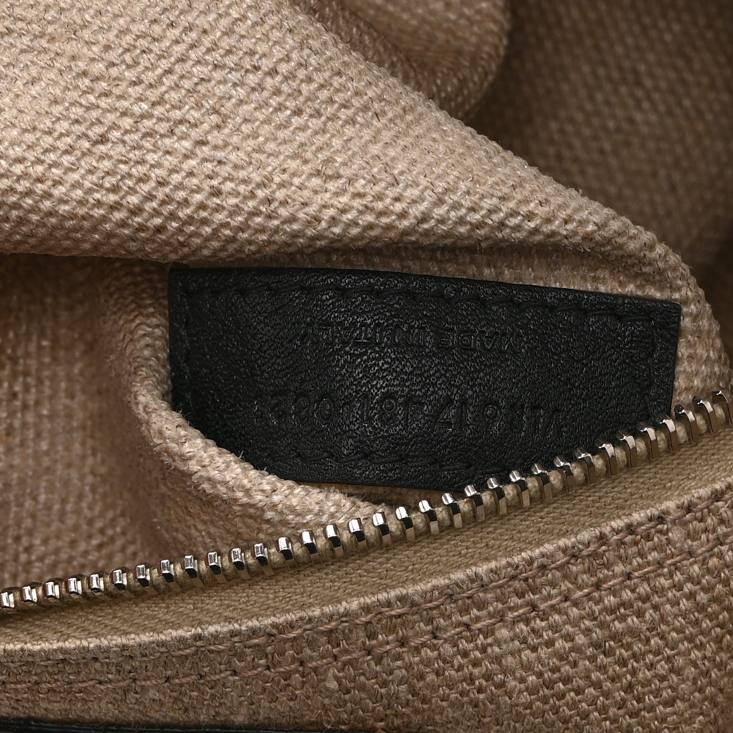 Saint Laurent Linen Calfskin Small Rive Gauche Tote Greggio Natural 7 of 10