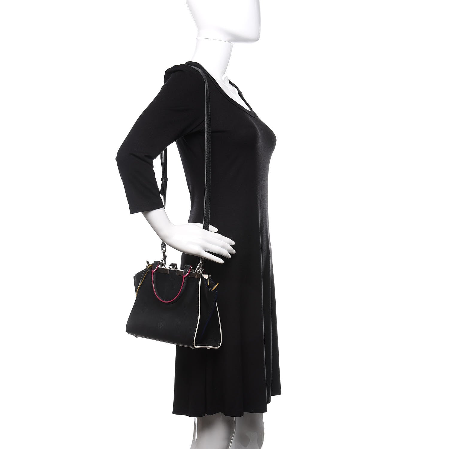 Fendi Vitello Dolce Mini 3Jours Tote Black 2 of 10