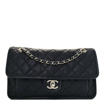 Chanel Caviar Quilted Large French Riviera Flap Black 1 of 11