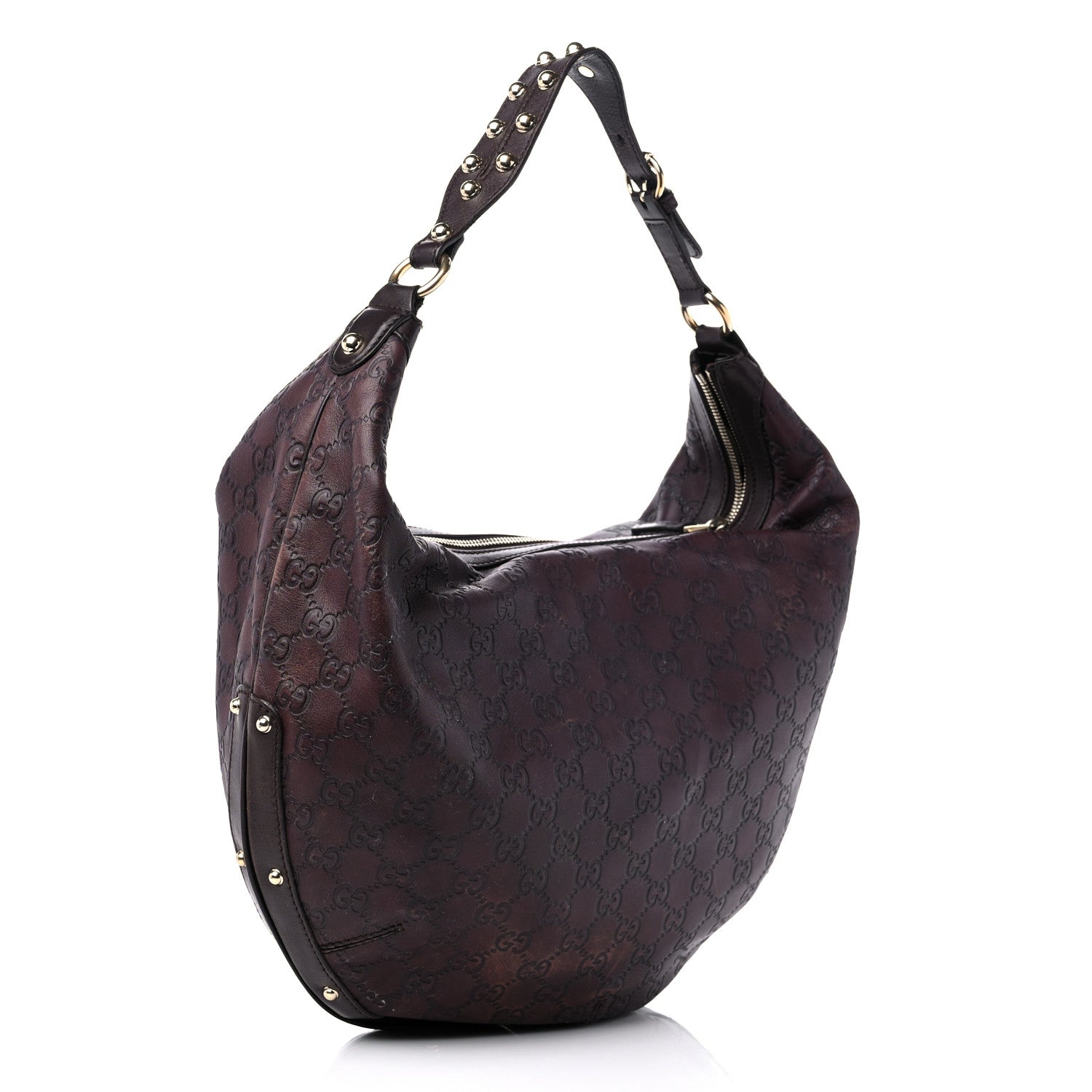Gucci Guccissima Large Biba Hobo Dark Brown 3 of 14