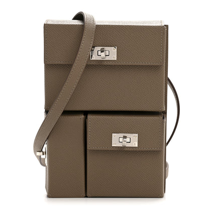 Hermes Epsom Kelly Multi Pocket Pochette To Go Etoupe 1 of 11