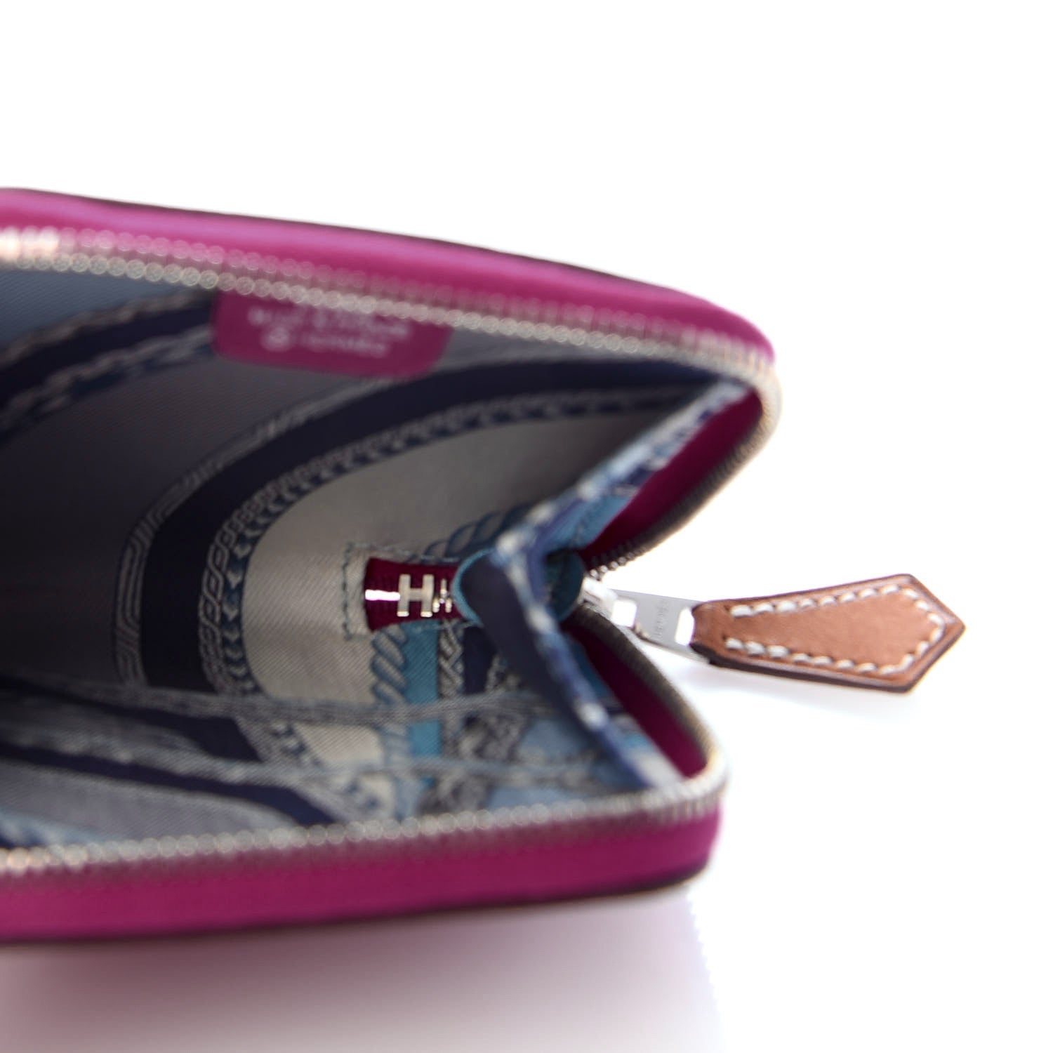 Hermes Epsom Silk'in Coin Purse Rose Pourpre 5 of 6