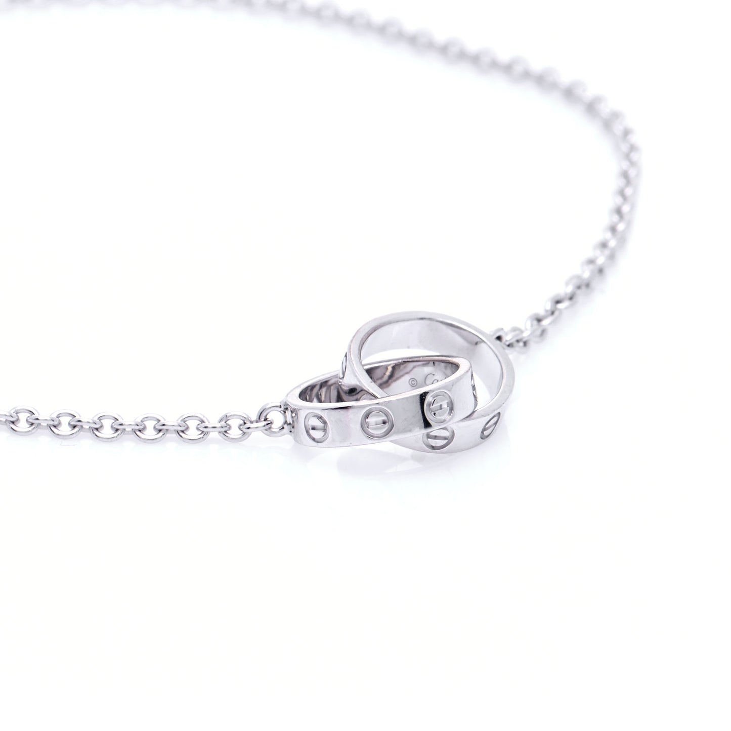 18K White Gold Interlocking LOVE Bracelet