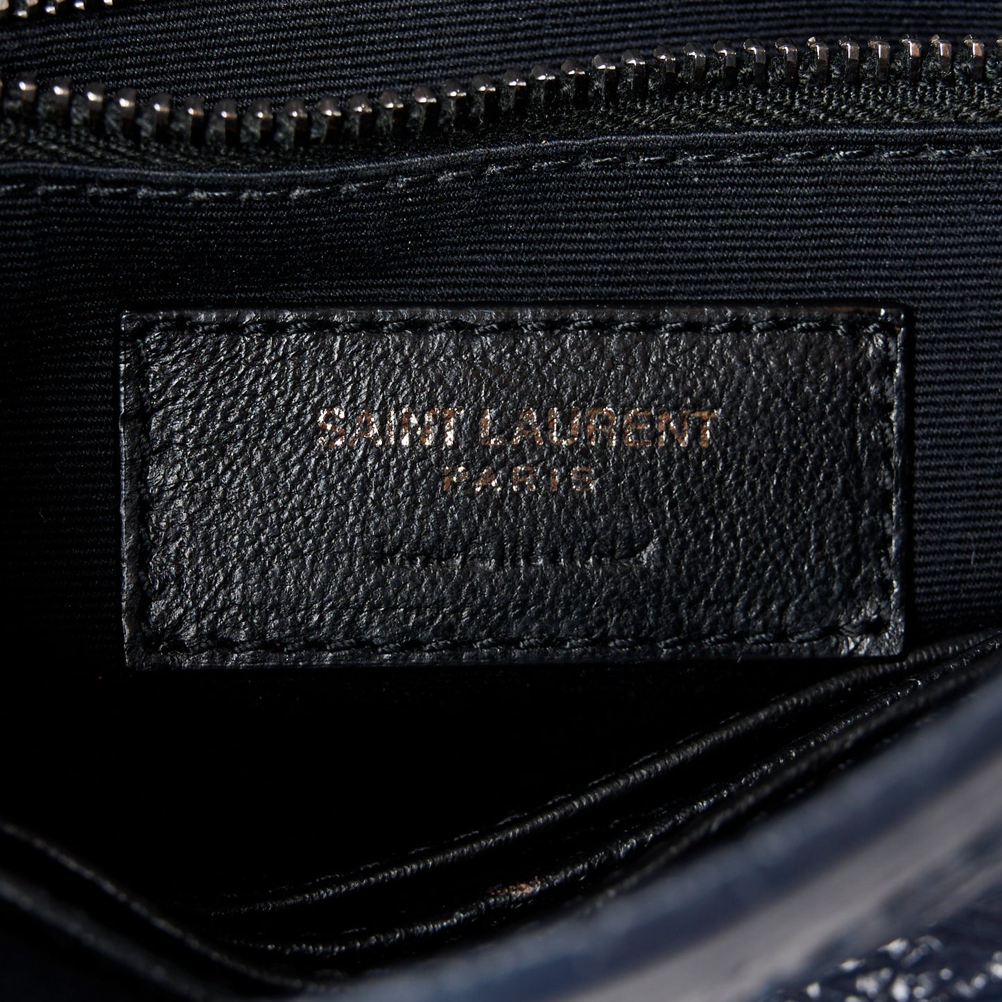 Crinkled Calfskin Matelasse Monogram Niki Chain Wallet Fog