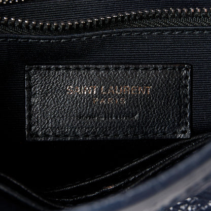 Saint Laurent Crinkled Calfskin Matelasse Monogram Niki Chain Wallet Fog 6 of 12
