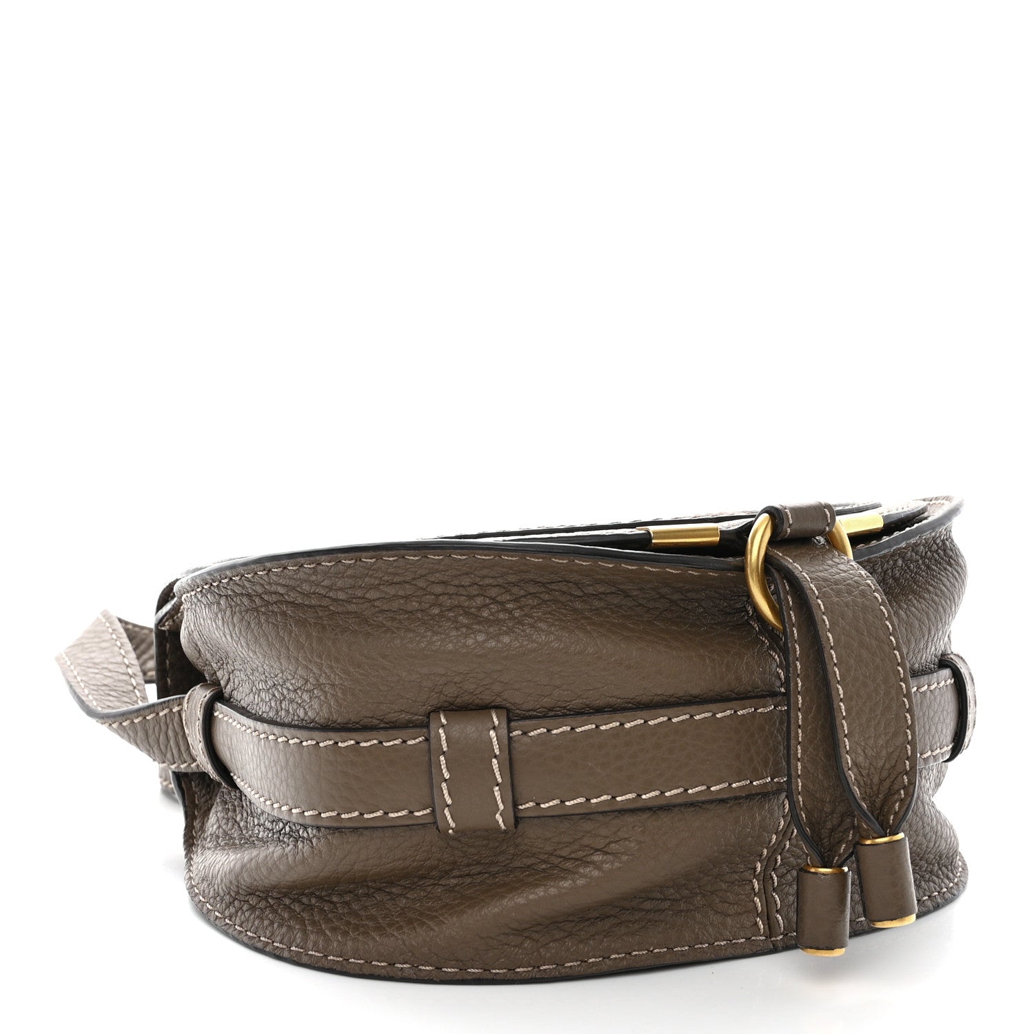 Chloe Calfskin Mini Marcie Round Crossbody Bag Army Green 4 of 10