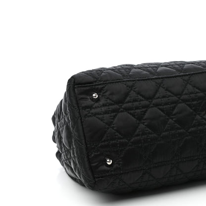 Christian Dior Satin Cannage Charming Lock Flap Shoulder Bag Black 8 of 10