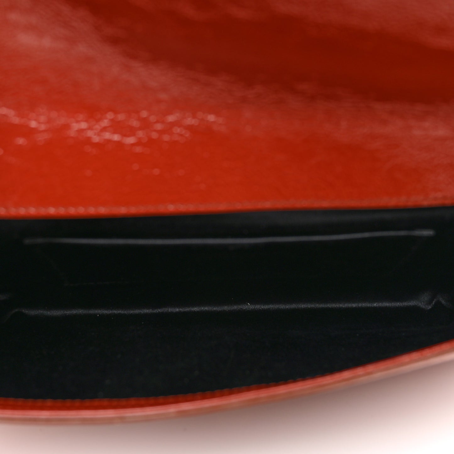Textured Patent Monogram Large Belle De Jour Clutch Orange