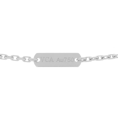 Van Cleef & Arpels 18K White Gold Mother of Pearl Vintage Alhambra Pendant Necklace 5 of 6