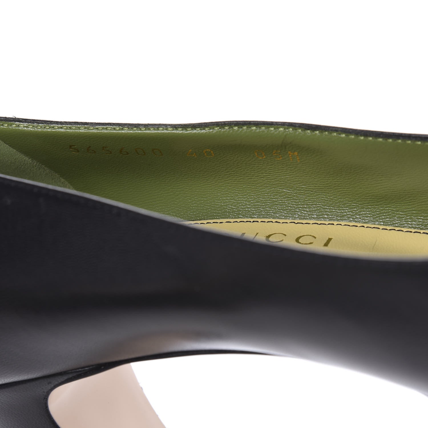 Gucci Malaga Kid Half Moon GG Square Toe Pumps 40 Black 9 of 10