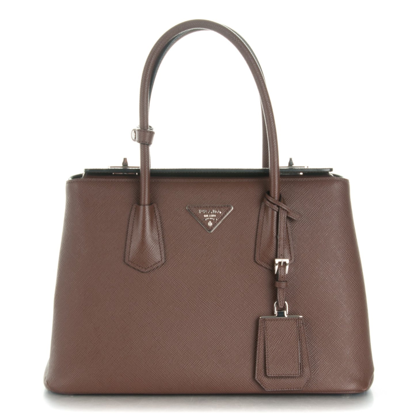 Saffiano Cuir Twin Tote Cacao