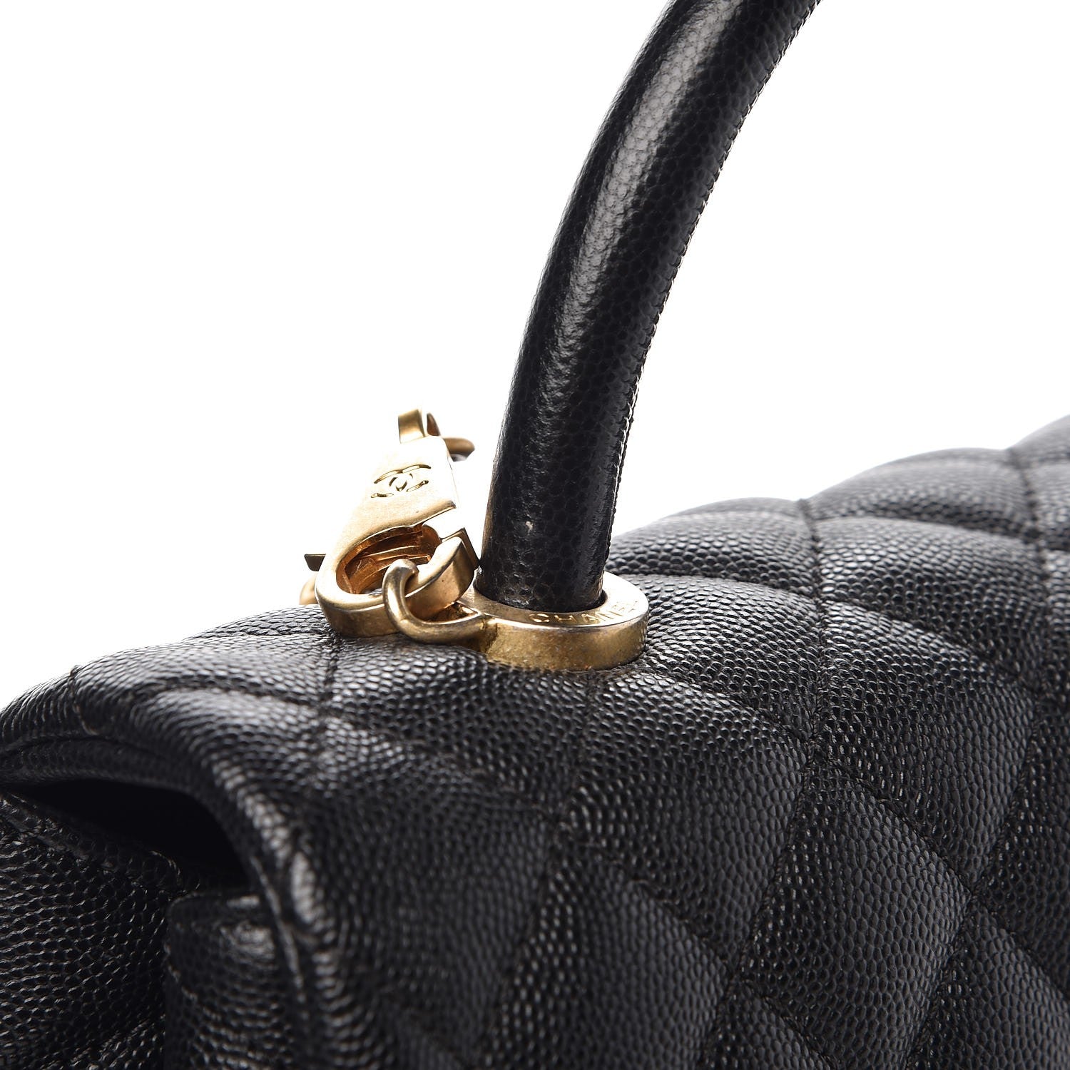 Chanel Caviar Quilted Small Coco Handle Flap Black 8 of 9