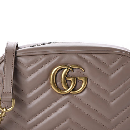 Gucci Calfskin Matelasse Small GG Marmont Chain Shoulder Bag Porcelain Rose 10 of 10