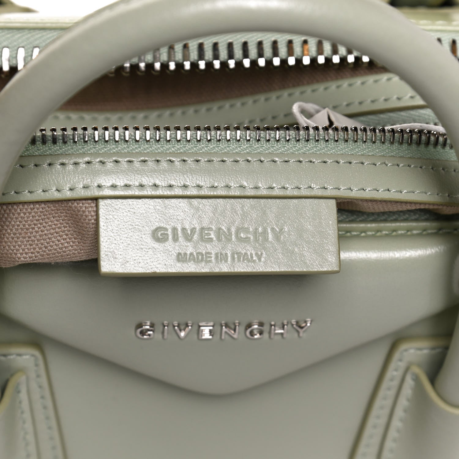 Givenchy Shiny Lord Calfskin Small Antigona Aqua Green 6 of 10