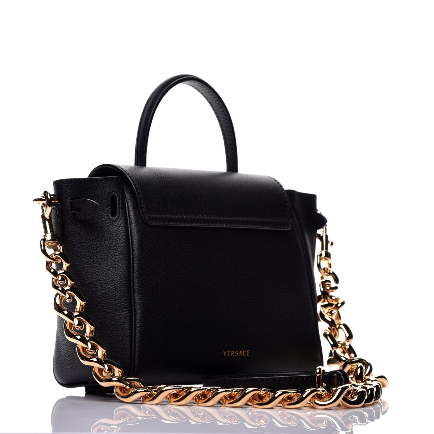 Versace Grained Calfskin La Medusa Bag Black 3 of 8