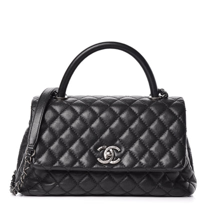 Chanel Caviar Quilted Small Coco Handle Flap Black 1 of 10