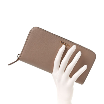 Prada Saffiano Metal Zip Around Wallet Cammeo 2 of 8