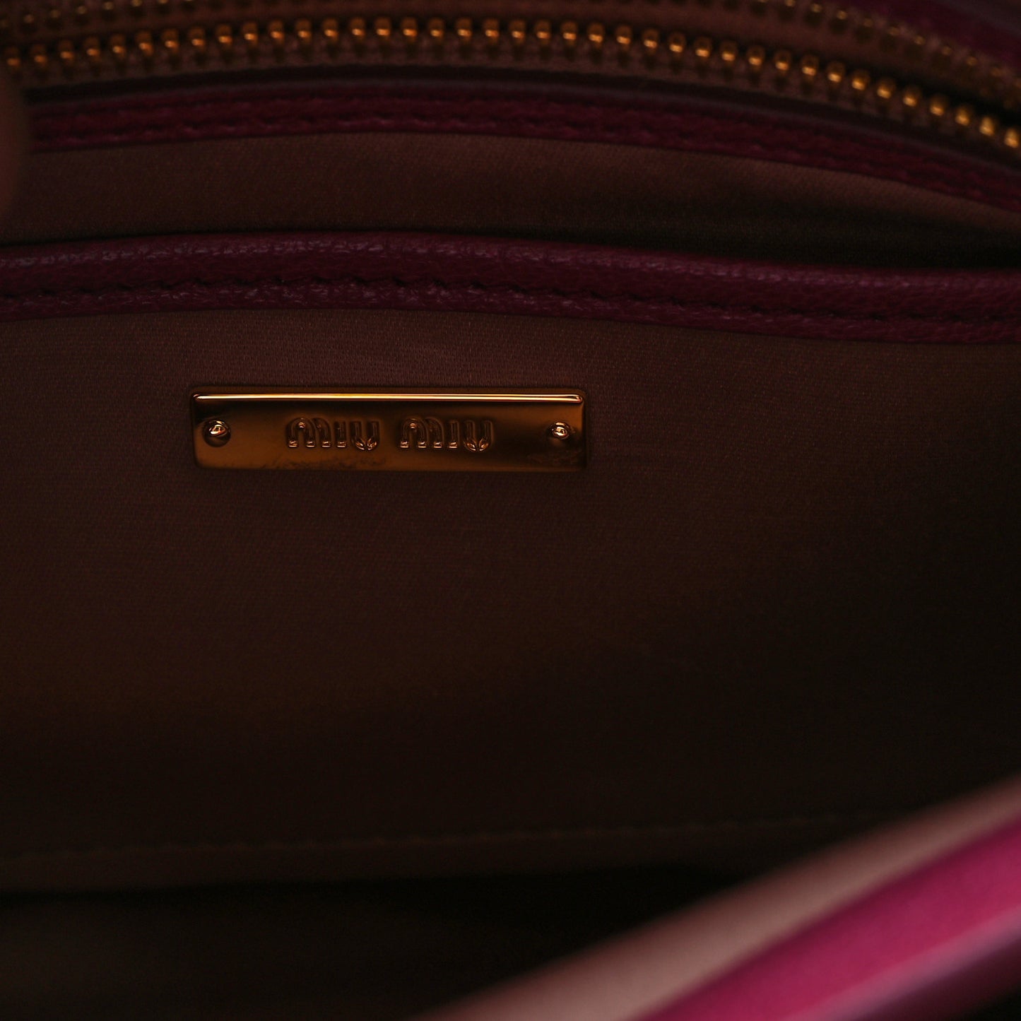 Goatskin Madras Bi-Color Shopping Tote Pink Malva