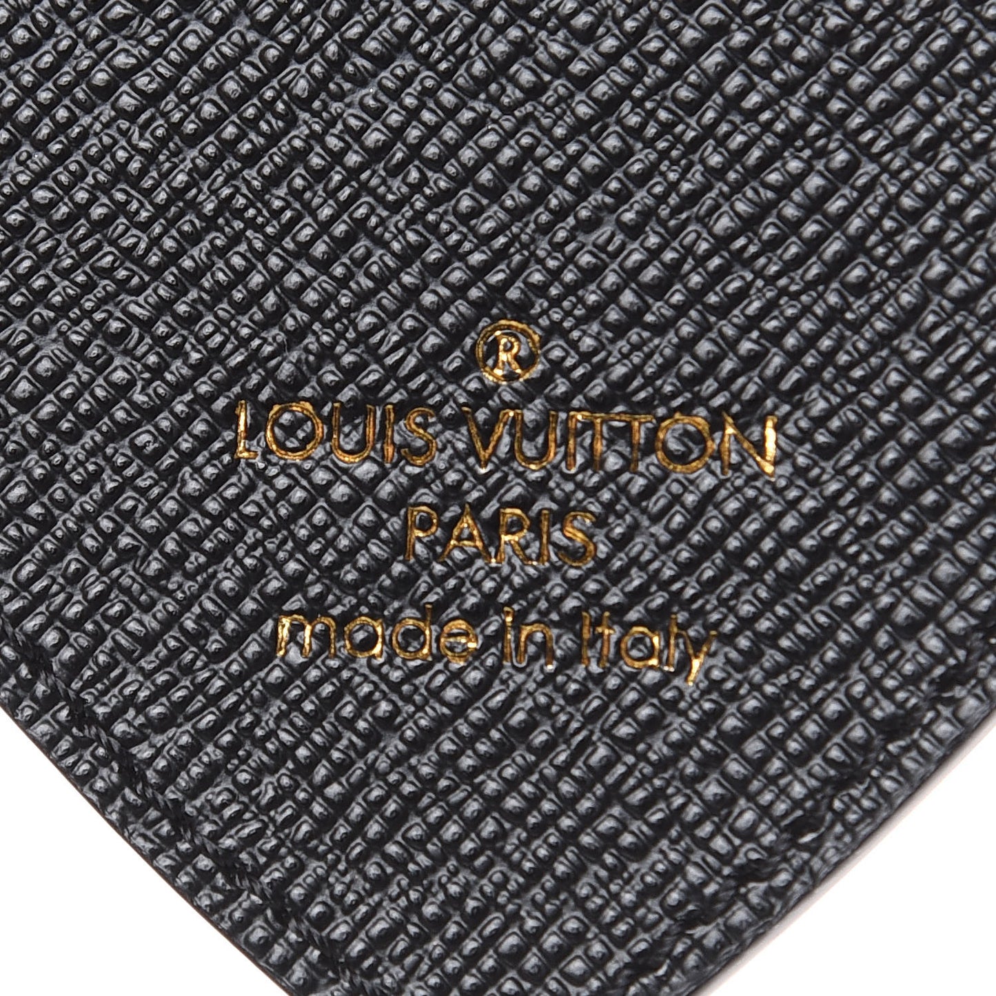 Calfskin World Tour Bag Charm Key Holder Black
