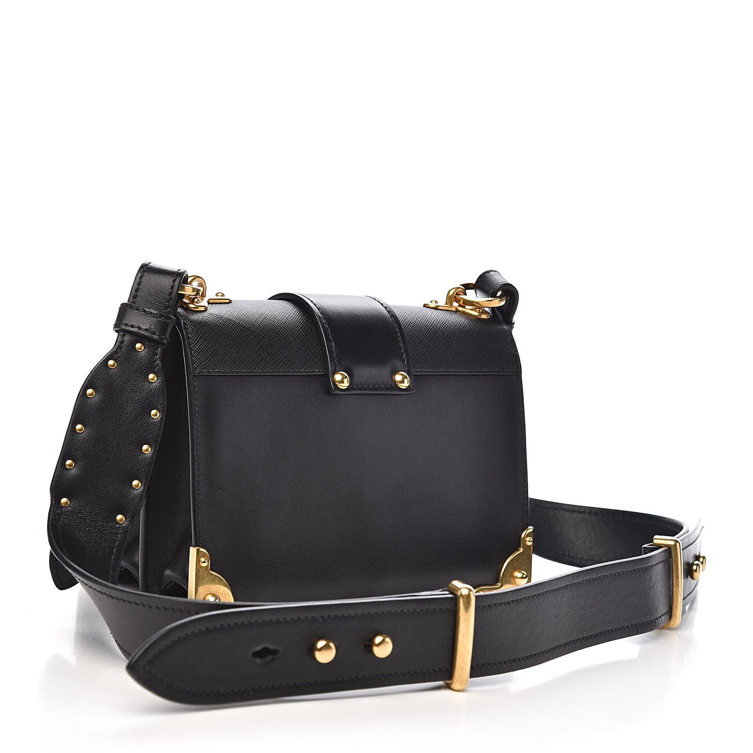 Prada City Calf Saffiano Cahier Bag Black 3 of 9