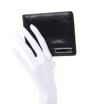 Gucci Guccissima Signature Bi-Fold Wallet Black 2 of 11