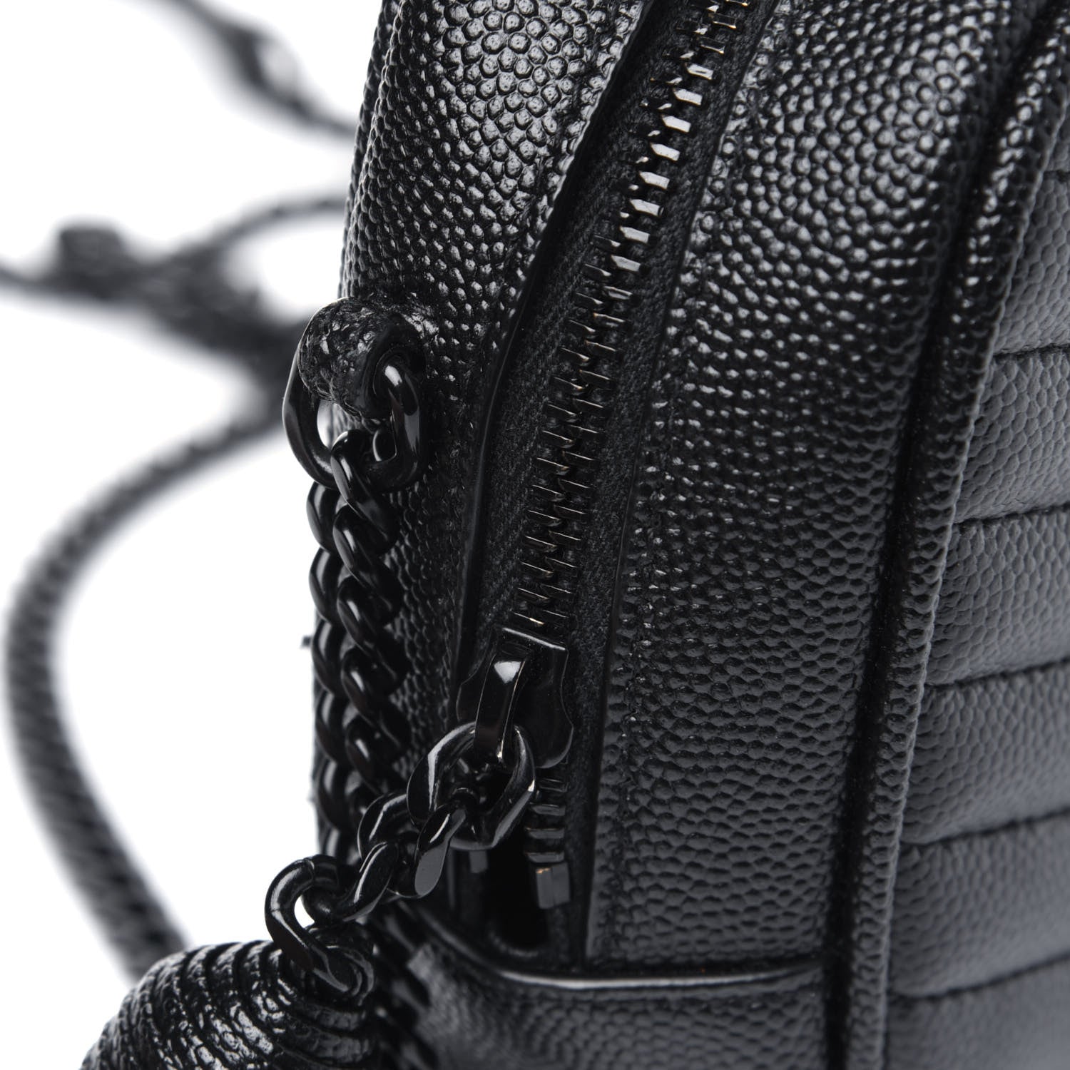 Saint Laurent Grain De Poudre Matelasse Monogram Mini Lou Camera Bag Black 6 of 6