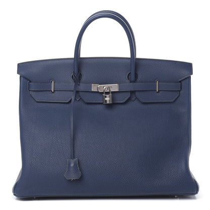Hermes Togo Birkin 40 Bleu Thalassa 1 of 42