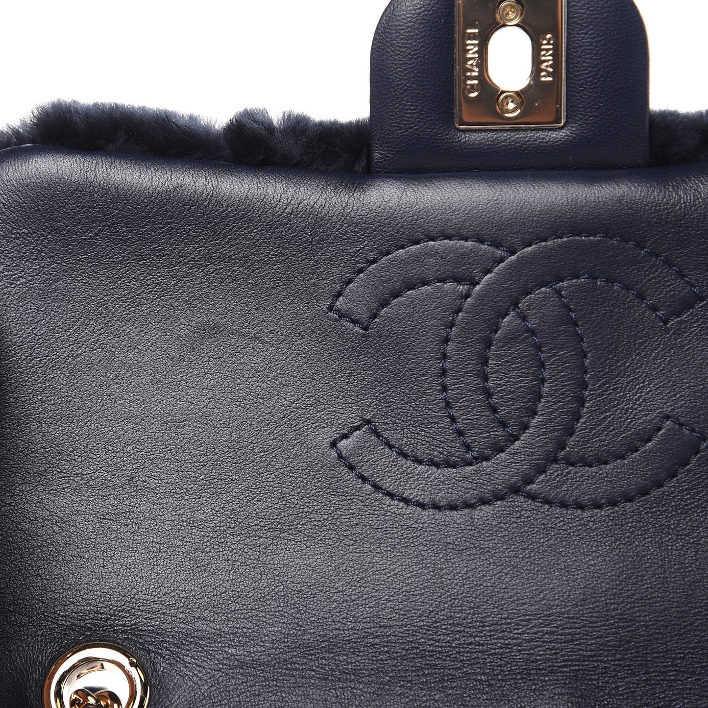 Orylag Lambskin Mini Rectangular Flap Blue
