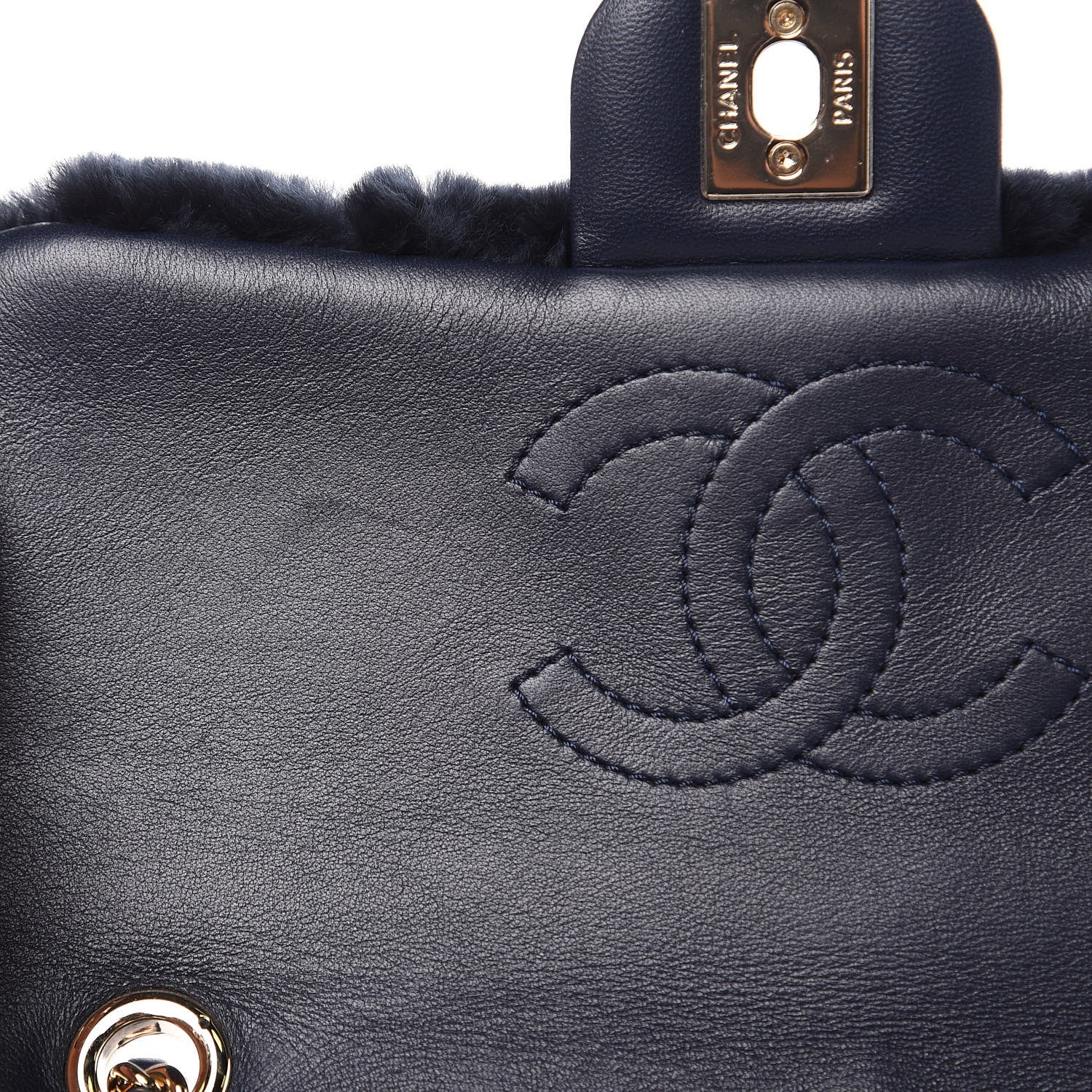 Chanel Orylag Lambskin Mini Rectangular Flap Blue 10 of 11