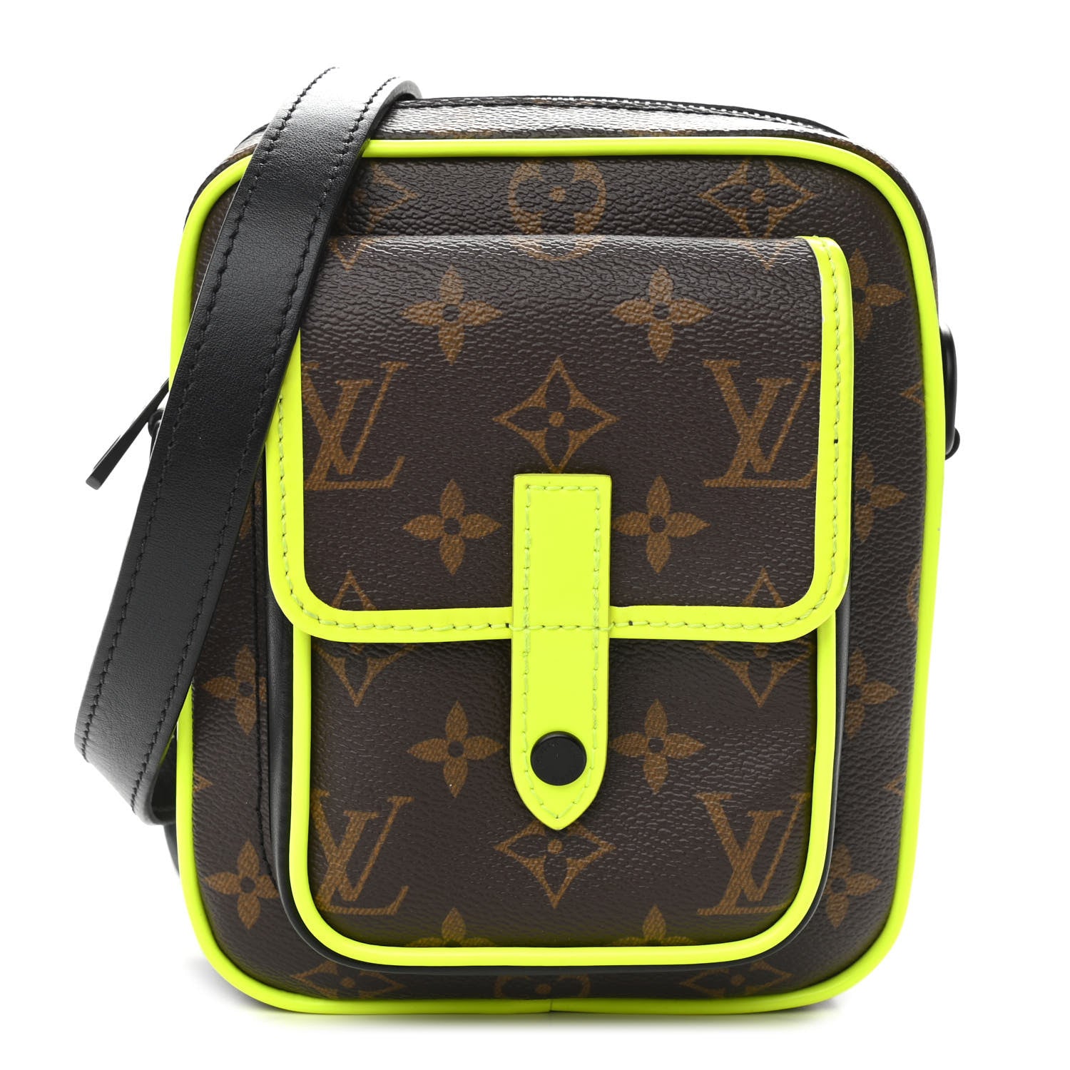 Louis Vuitton Monogram Macassar Christopher Wearable Wallet Fluorescent Yellow 1 of 16