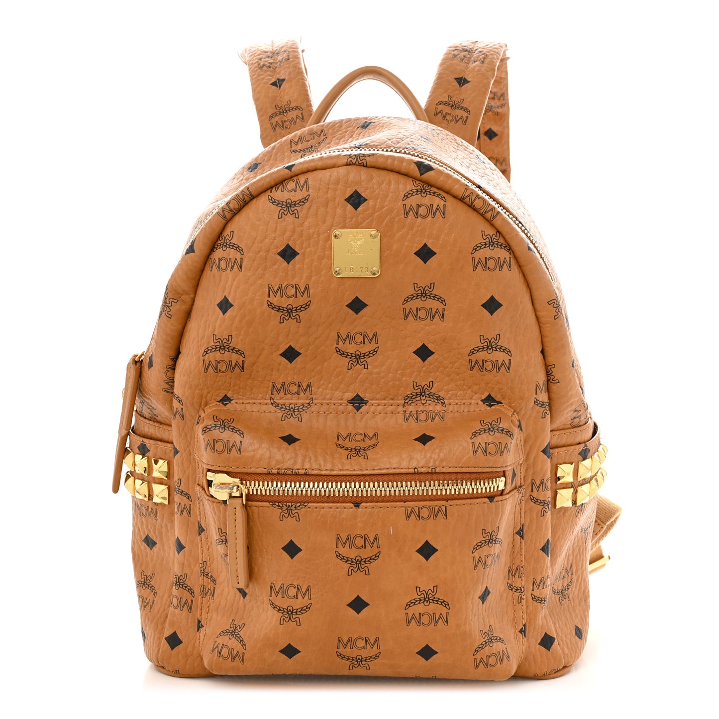 Visetos Small Side Stud Stark Backpack Cognac