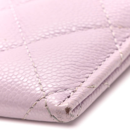 Chanel Caviar Quilted Card Holder Light Purple 9 of 11