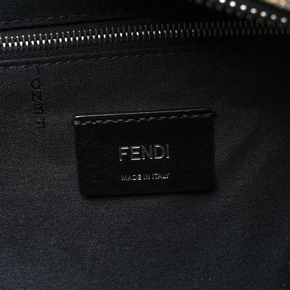Fendi Glazed Fabric Vitello Liberty FF 1974 Diagonal Belt Bag Tobacco Rosso Black 6 of 9
