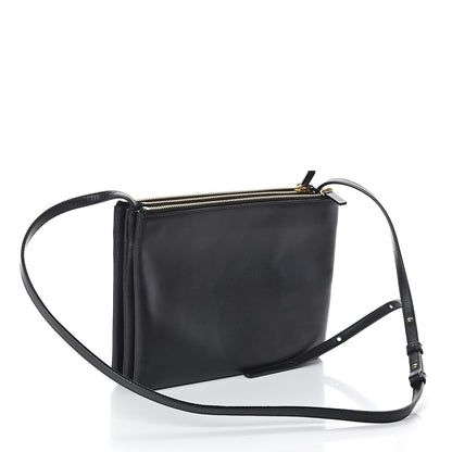 Celine Liege Calfskin Large Trio Crossbody Bag Black 2 of 9