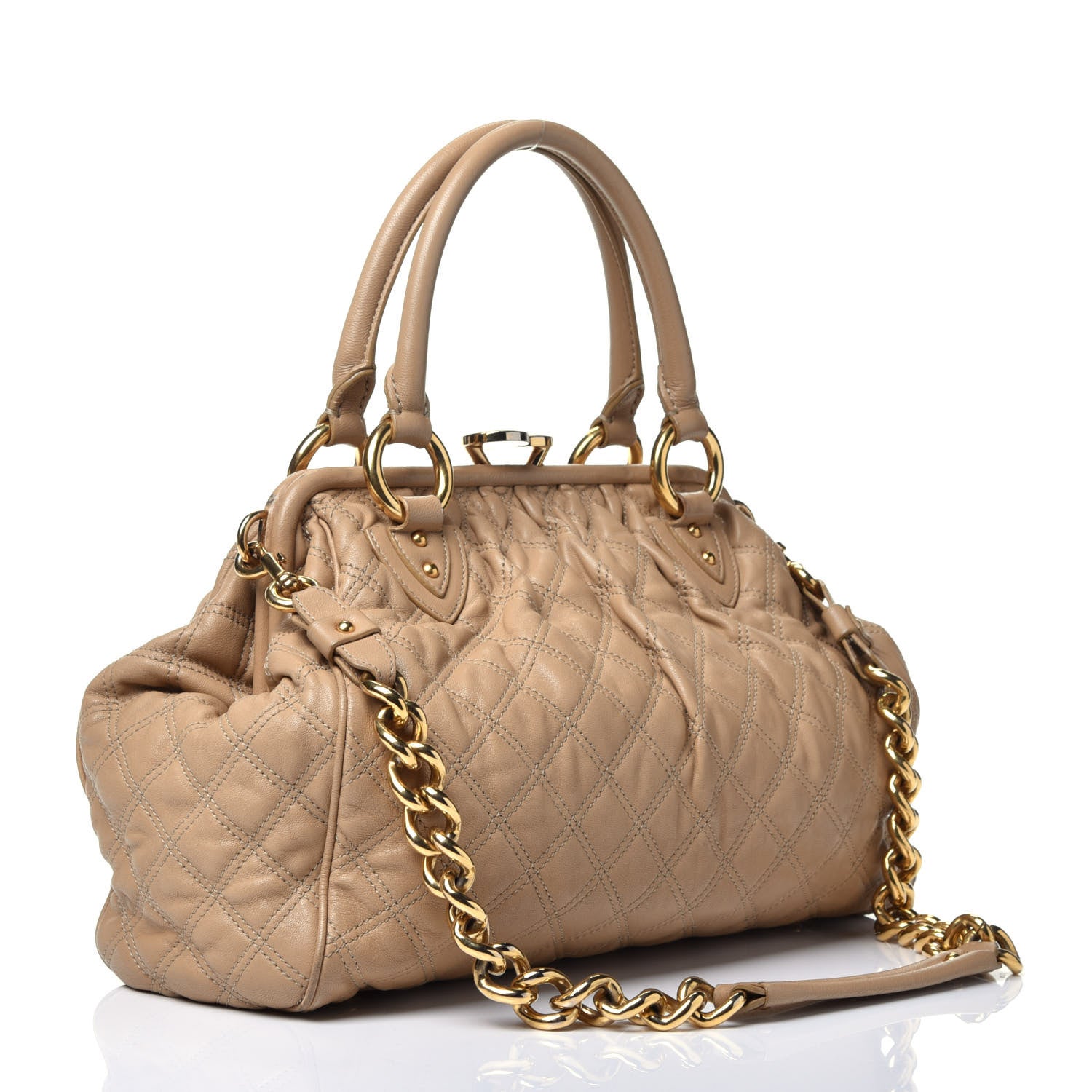 Marc Jacobs Calfskin Quilted Stam Beige 4 of 10