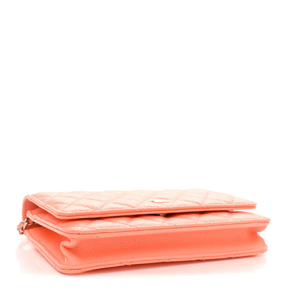 Chanel Caviar Quilted Wallet on Chain WOC Coral 4 of 12