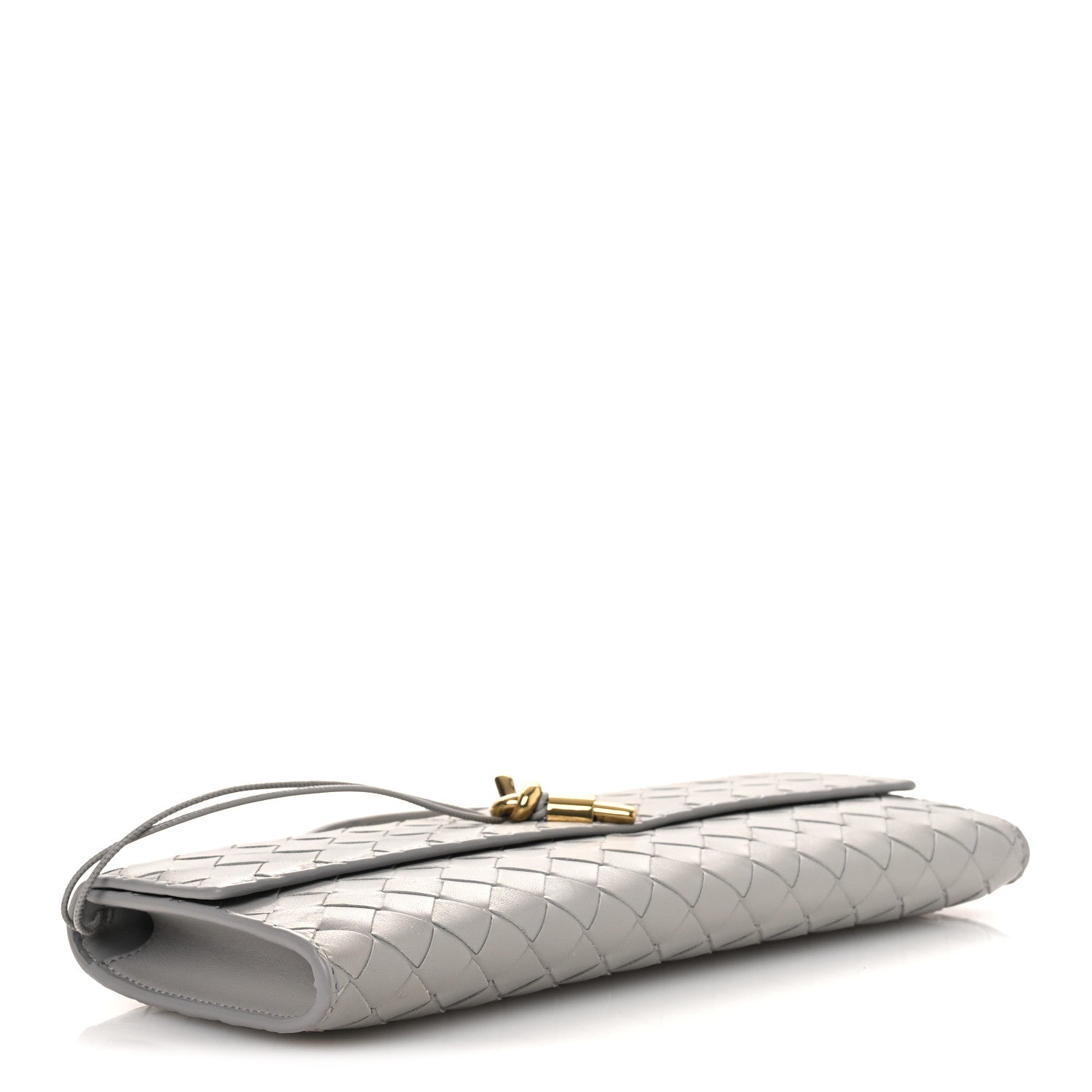 Bottega Veneta Nappa Intrecciato Long Andiamo Top Handle Clutch Sterling 4 of 13
