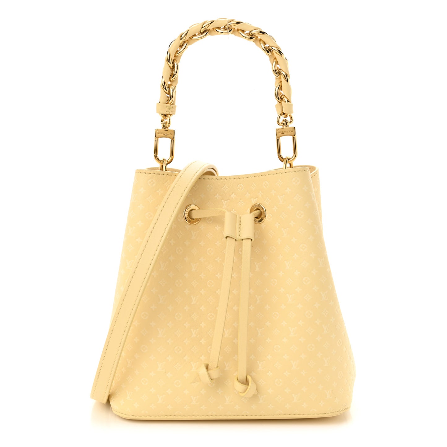 Calfskin Nanogram Embossed Neonoe BB Yellow