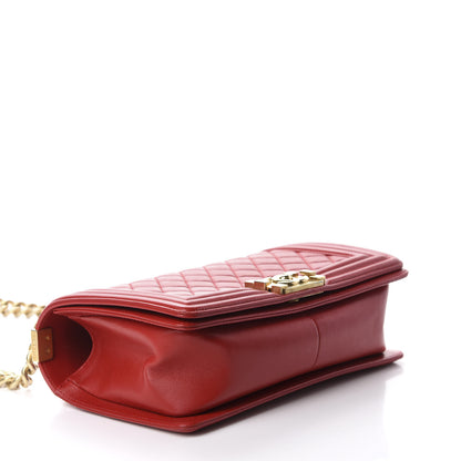Chanel Lambskin Quilted Medium Boy Flap Red 4 of 13