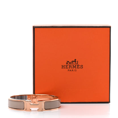 Hermes Enamel Clic Clac H Narrow Bracelet PM Marron Glace 5 of 5