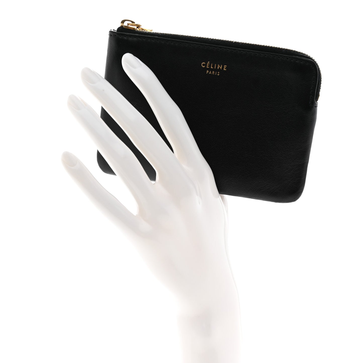 Lambskin Coin and Card Pouch Black