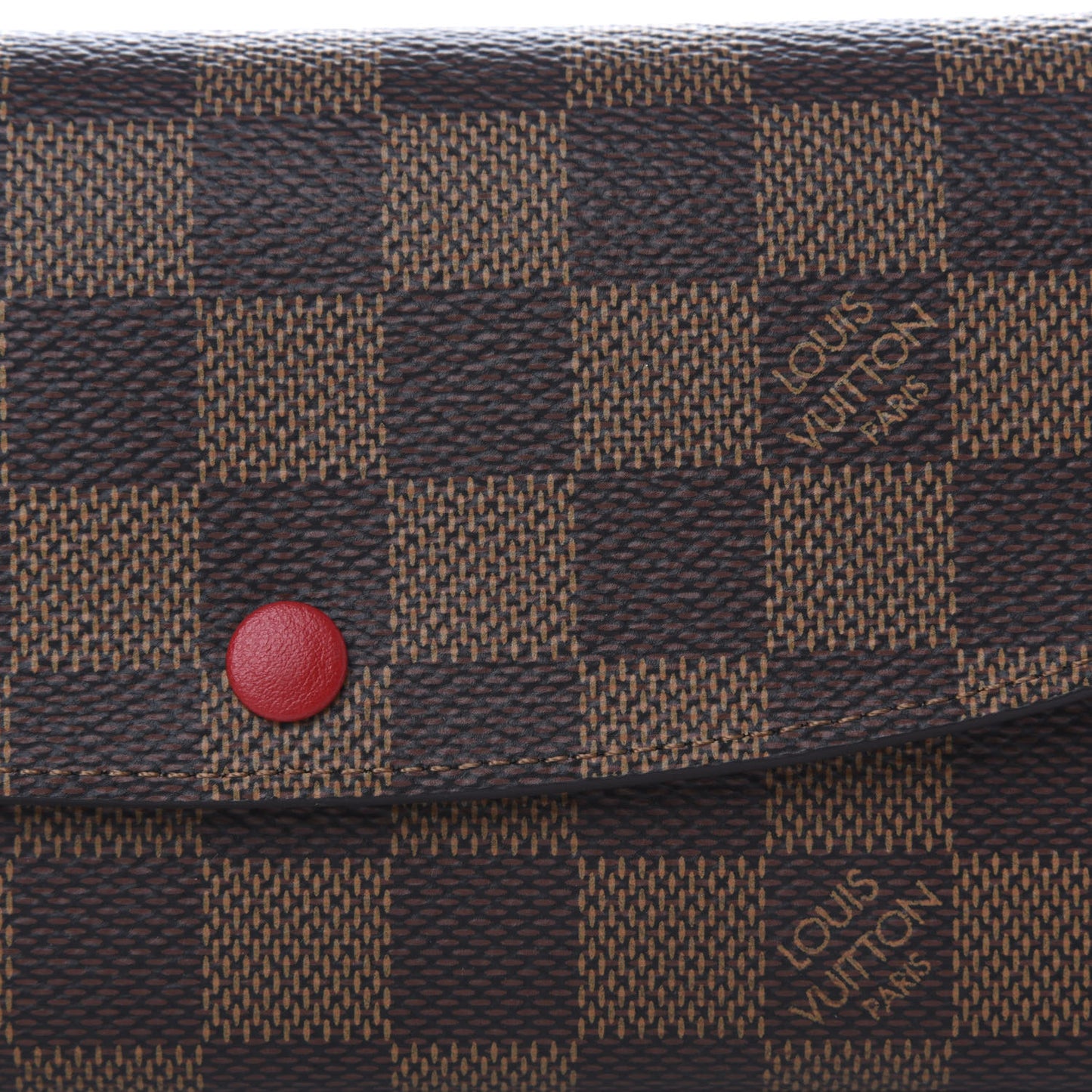 Damier Ebene Emilie Wallet Red