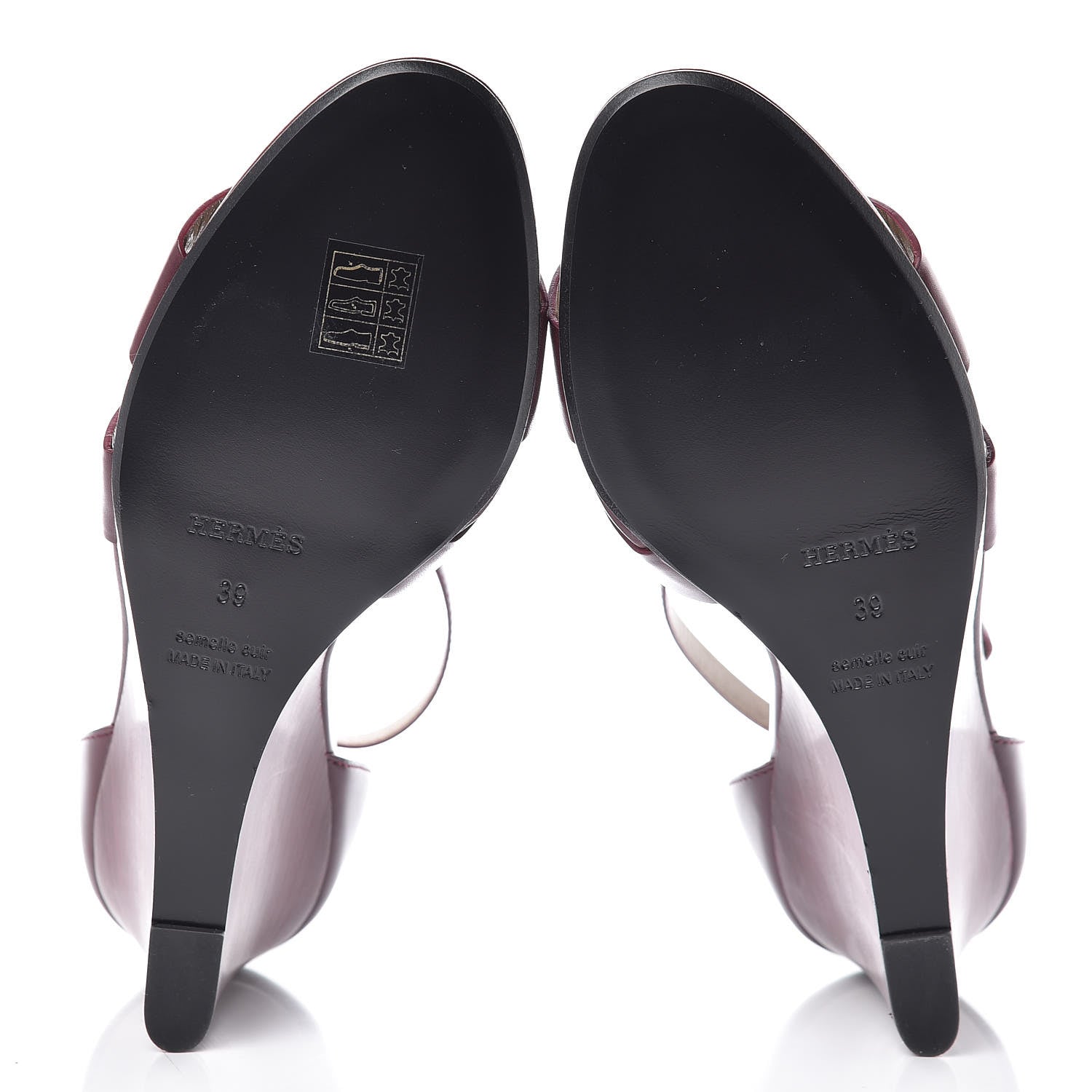 Hermes Calfskin Legend Wedge Sandals 39 5 of 6