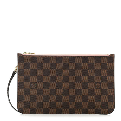 Louis Vuitton Damier Ebene Neverfull MM GM Pochette Rose Ballerine 1 of 6