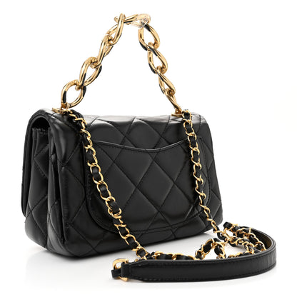 Chanel Lambskin Quilted Small Color Match Flap Black 3 of 11