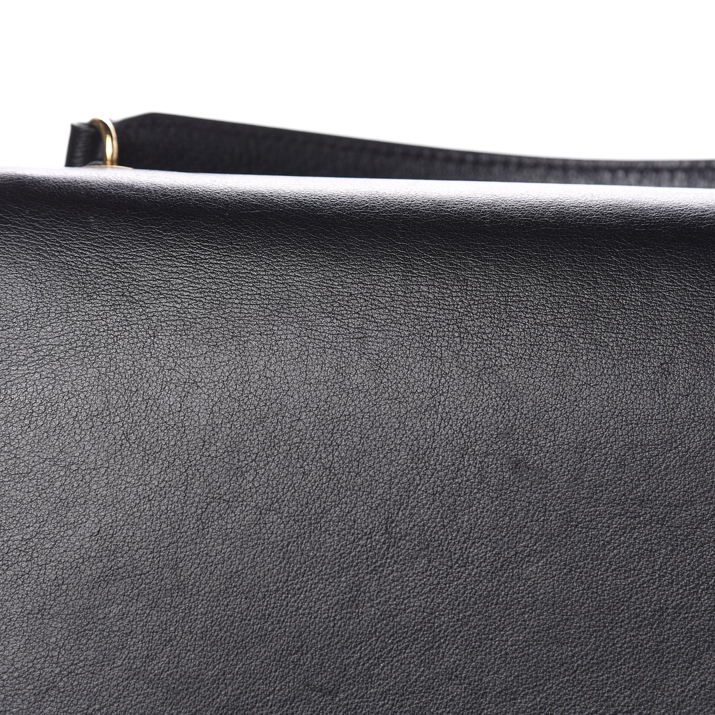 Shiny Calfskin Goatskin Quilted Medium Coco Curve Messenger Flap Black