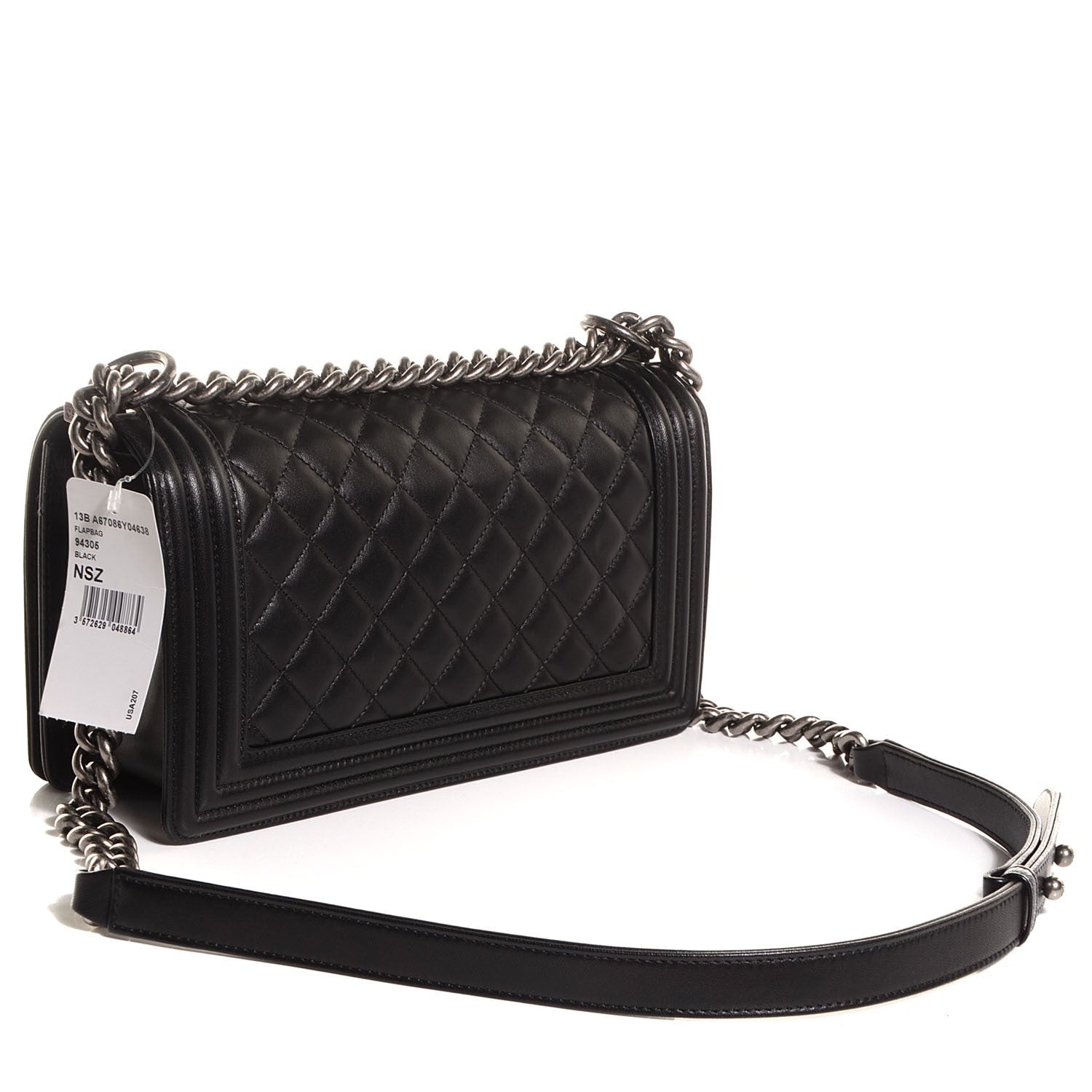 Chanel Lambskin Quilted Medium Boy Flap Black 3 of 8