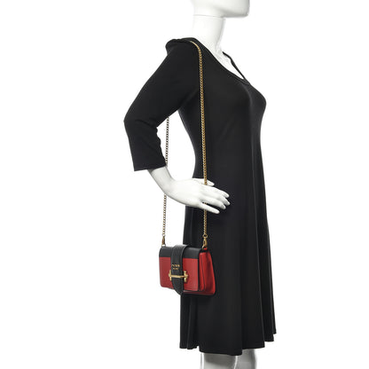 Prada Saffiano City Calf Cahier Belt Bag Fuoco Black 2 of 10
